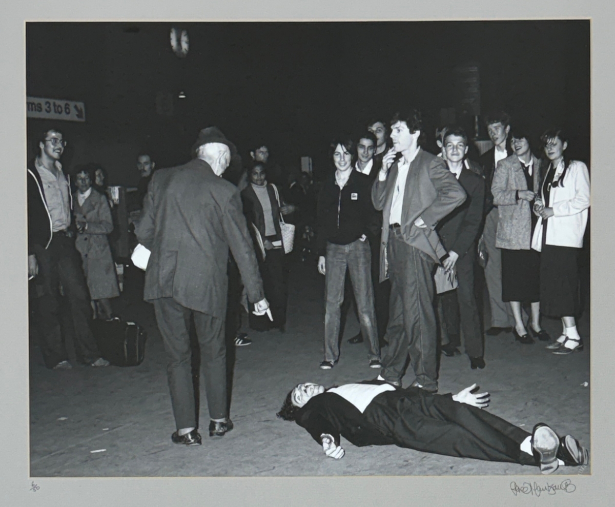 Lot Number 19. Gered Mankowitz (born 1946) - Sparks 'Commuters', 1977, printed later, limited edition Focus edition bromide print, signed by the artist and numbered 6/50 to the lower mount, framed 21 x 24.5